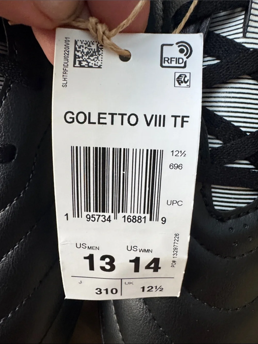 Adidas Black & White Turf Soccer Shoes Goletto Style men’s size 13